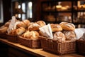 Freshly baked bread bakery supplies
