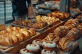 Freshly baked bread, pastries, bakery store Royalty Free Stock Photo