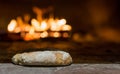 Freshly baked bread in rustic bakery with traditional stone oven Royalty Free Stock Photo