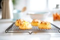 freshly baked buttermilk scones on a cooling rack