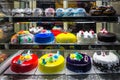 Baked cakes and pastries on display in Chennai, Tamil Nadu, India