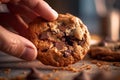 Freshly Baked Chocolate Chip Cookie Close-Up