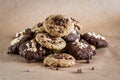 Freshly baked chocolate chip cookies Royalty Free Stock Photo