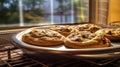 Freshly Baked Chocolate Chip Cookies on a Cooling Rack