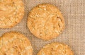 Freshly baked cookies, Homemade crispy cookies. Royalty Free Stock Photo