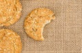 Freshly baked cookies, Homemade crispy cookies. Royalty Free Stock Photo