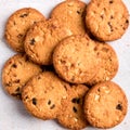 Freshly baked cookies with raisins and cashew nuts Royalty Free Stock Photo