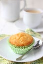 Freshly baked corn muffins on the plate Royalty Free Stock Photo