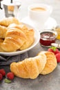 Freshly baked croissants in a bowl Royalty Free Stock Photo