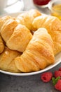 Freshly baked croissants in a bowl Royalty Free Stock Photo