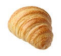 Freshly baked delicious croissant isolated on white Royalty Free Stock Photo
