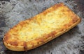 Freshly baked French bread cheese pizza