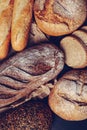 Flour and wheat with some handmade bread. - Image Royalty Free Stock Photo