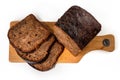 Freshly baked homemade artisan sourdough rye and Rye flour bread Royalty Free Stock Photo