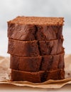 Freshly baked homemade banana chocolate loaf. Pound cake Royalty Free Stock Photo