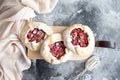 Homemade cherry galettes Royalty Free Stock Photo