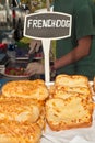 French dogs for sale at a farmers market