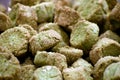 Freshly baked pistachio biscuits ready for tasting. Royalty Free Stock Photo