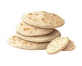 Freshly baked pita bread stacked Royalty Free Stock Photo