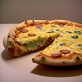 Freshly baked pizza with Sharp Cheddar Cheese.