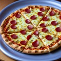 Freshly baked pizza with Sharp Cheddar Cheese.