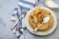 Freshly baked potato pancakes lefse