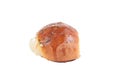 Freshly baked roll isolated on white background Royalty Free Stock Photo