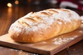 Freshly Baked Rustic White Bread - Irresistible Perfection with a Charming and Fresh Appeal.