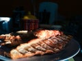 Freshly baked and toasted breakfast, french croissant