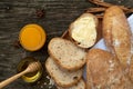Freshly baked Traditional Italian Ciabatta bread Royalty Free Stock Photo