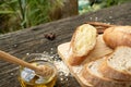 Freshly baked Traditional Italian Ciabatta bread Royalty Free Stock Photo