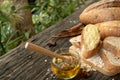 Freshly baked Traditional Italian Ciabatta bread Royalty Free Stock Photo