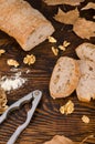 Freshly baked walnut bread of fall