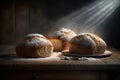 Delicious Homemade Whole Grain Bread - Freshly Baked Artisanal Loaves, Generative AI
