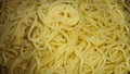 Freshly boiled pasta, raw spaghetti closeup view Royalty Free Stock Photo