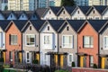 Freshly build townhomes in beautifull row. Royalty Free Stock Photo