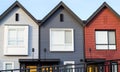 Freshly build townhomes in beautifull row. Royalty Free Stock Photo