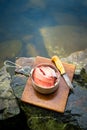 Freshly caught carp prepared for cooking