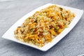 Freshly cooked Chinese food called Yang Chow fried rice Royalty Free Stock Photo