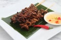 Freshly cooked Filipino food called Isaw manok