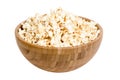 Freshly cooked hot simple popcorn in bowl Royalty Free Stock Photo