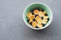 Freshly cooked pancake cereal in a bowl served with fresh berries