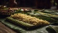 Freshly cooked rice bowl with organic vegetables generated by AI Royalty Free Stock Photo