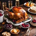 Freshly cooked succulent roast turkey-