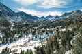 A freshly covered snowy valley