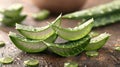 Freshly Cut Aloe Vera Leaves - Natural Healing and Skincare Remedy