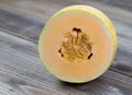 Freshly cut half Melon Royalty Free Stock Photo