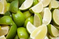 Freshly Cut Juicy Lime Wedges