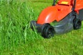 Freshly cut lawn Royalty Free Stock Photo