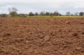 Freshly dug agricultural field